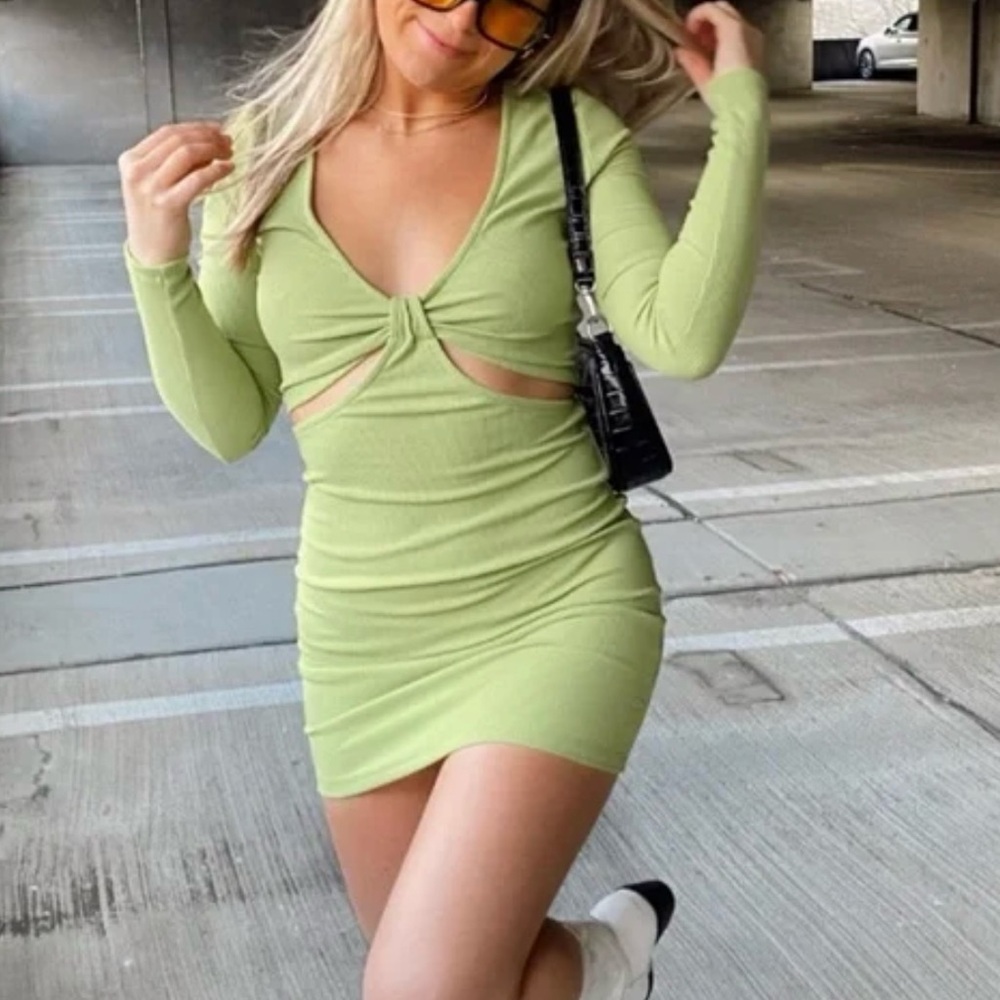 Hazel and olive bodycon cutout dress